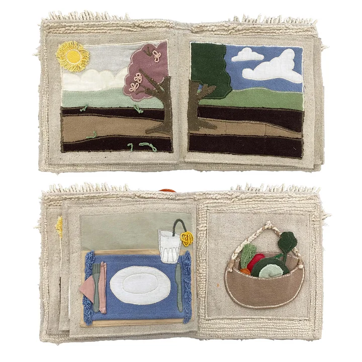 Fabric book Cool kids eat healthy, 30 x 27 cm from Lorena Canals