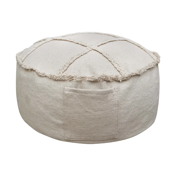 Tic-Tac-Toe Pouf, 50 x 50 cm, natural from Lorena Canals