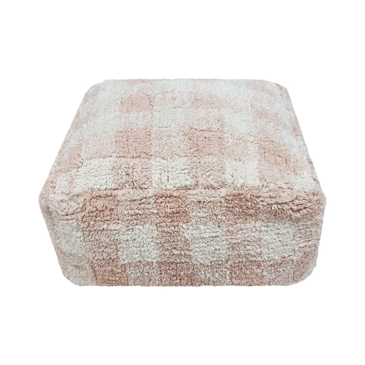 Vichy Pouf, 40 x 40 cm, rose from Lorena Canals