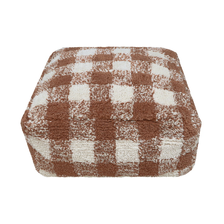 Vichy Pouf, 40 x 40 cm, toffee from Lorena Canals