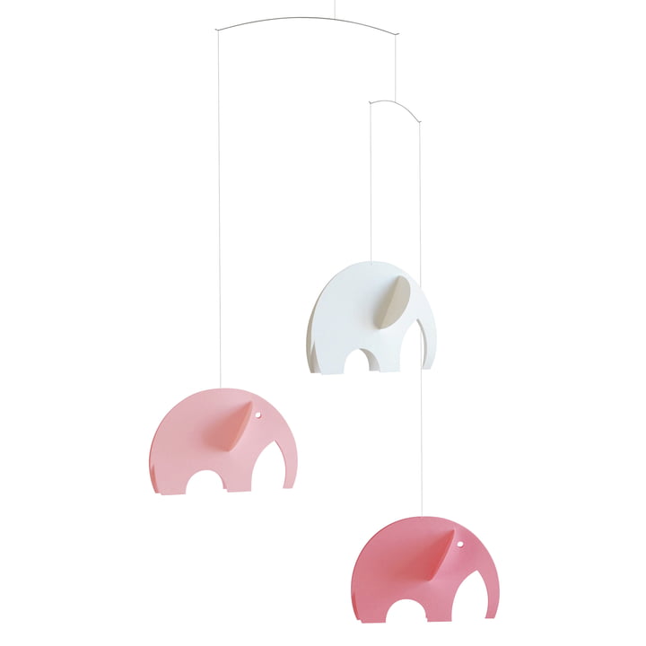 Olephants Mobile from Flensted Mobiles in color pink