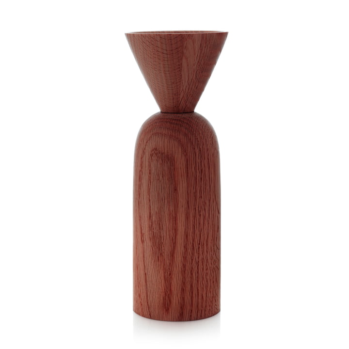 Shape Cone Vase from applicata in the finish smoked oak