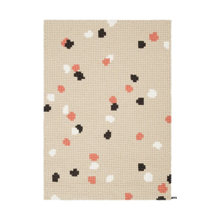 myfelt - Terra Sand Felt ball rug, 120 x 170 cm, beige / white / coral / anthracite