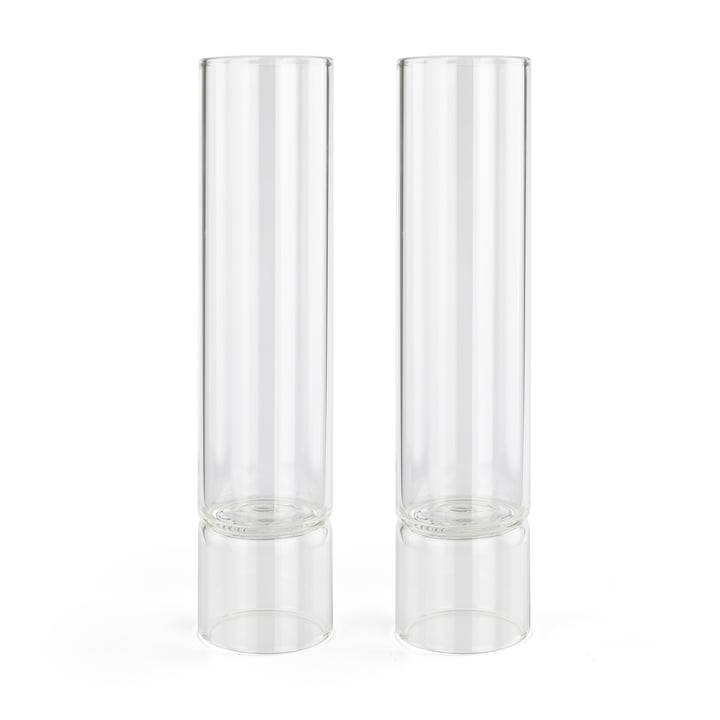 yunic - Ava Drinking glass Ø 5 x H 20 cm, transparent (set of 2)