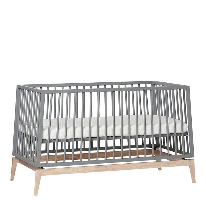 Leander - Luna Baby crib, 140 x 70 cm, oak / gray