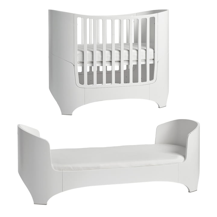 Leander - Classic Baby & Junior bed, 0 - 7 years, 120 - 150 x 70 cm, white