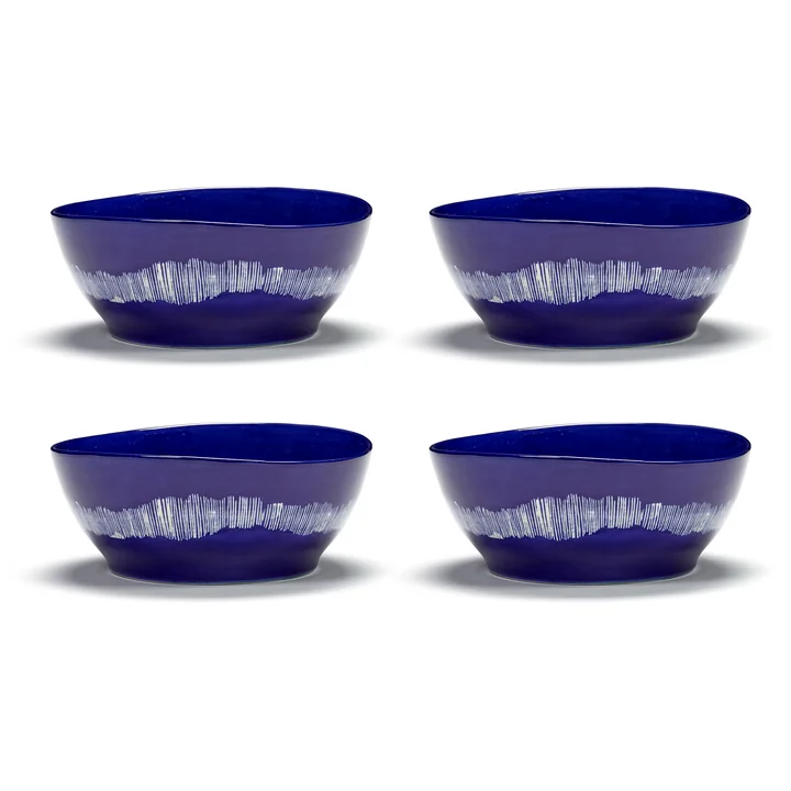 Feast Bowls from Serax in the color dark blue / white striped