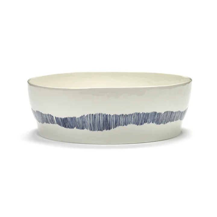Feast Bowls from Serax in the color white / blue striped