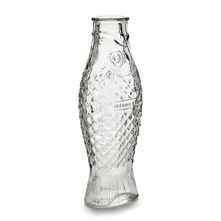Fish & Fish Serax glass bottle in the color clear