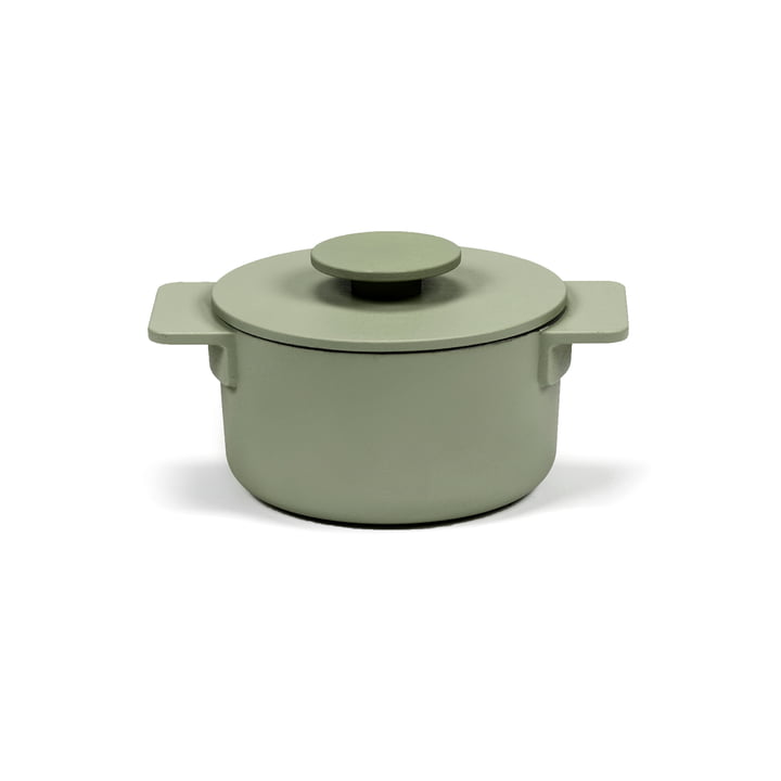 Surface Serax cast iron pot with lid in color green