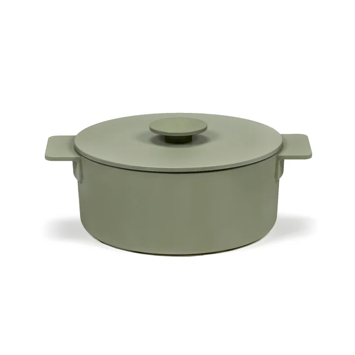 Surface Serax cast iron pot with lid in color green