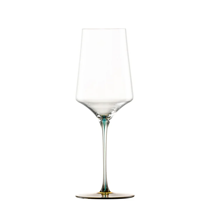 Ink White wine glass from Zwiesel Glas in color ocher green