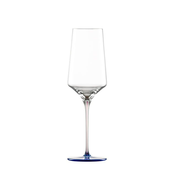 Ink Champagne glass from Zwiesel Glas in the color midnight blue