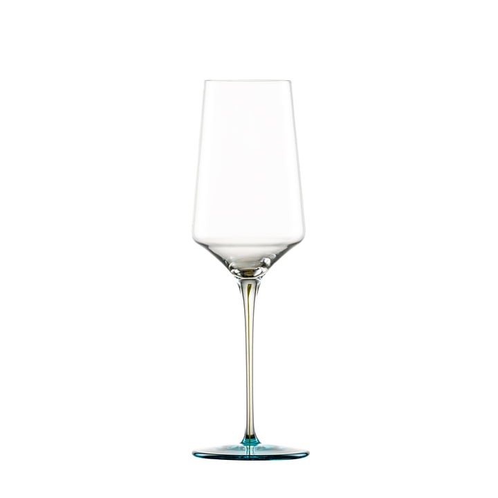 Ink Champagne glass from Zwiesel Glas in the color emerald green