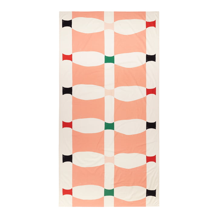 Atalaya Tablecloth, 140 x 273 cm, cotton white / peach / green from Marimekko