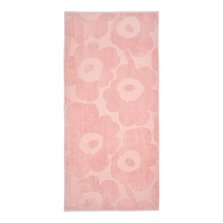 Unikko Bath towel, 70 x 150 cm, pink / powder by Marimekko