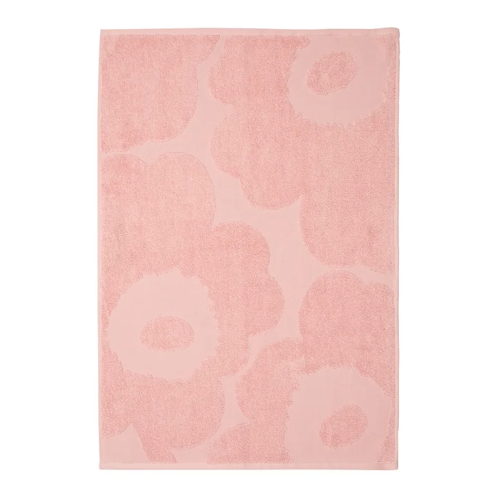 Unikko Towel, 50 x 70 cm, pink / powder by Marimekko