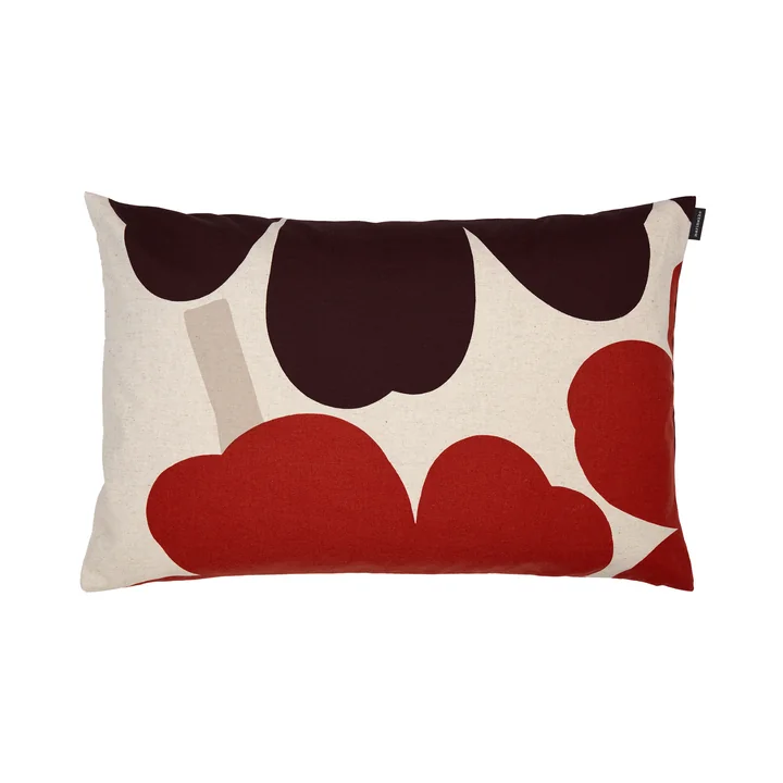 Unikko Pillowcase 40 x 60 cm, cotton white / red from Marimekko