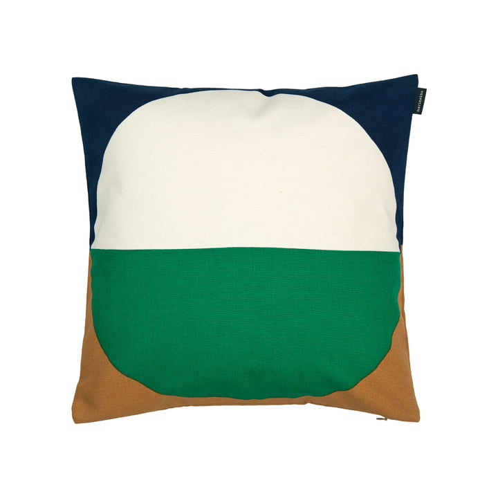 Marimekko - Viitta Pillowcase, 40 x 40 cm, green / off-white / dark blue