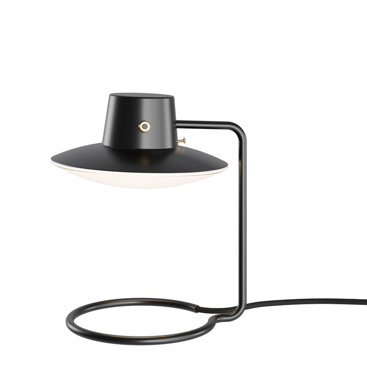 Louis Poulsen - AJ Oxford Table lamp Base, Ø 22 x H 28 cm, metal black / opal glass