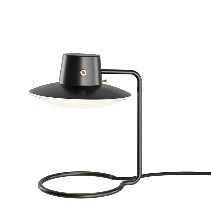 Louis Poulsen - AJ Oxford Table lamp Base, Ø 22 x H 28 cm, metal black / opal glass