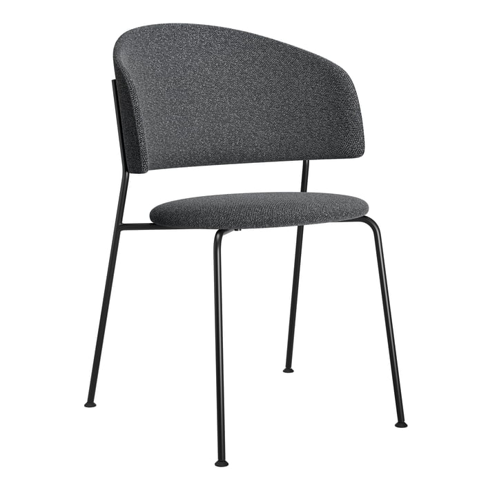 OUT Objekte unserer Tage - Wagner Dining Chair, fabric lavagrau, frame black