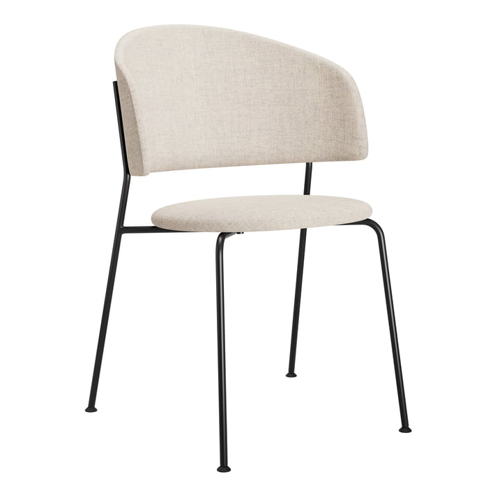 OUT Objekte unserer Tage - Wagner Dining Chair, Fabric Beige, Frame Black