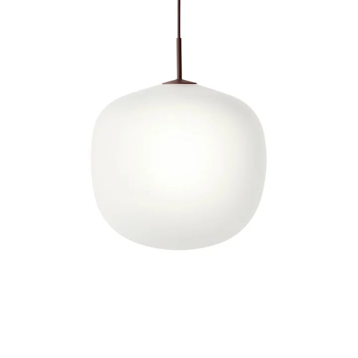 Muuto - Rime Pendant lamp Ø 45 cm, opal / deep red