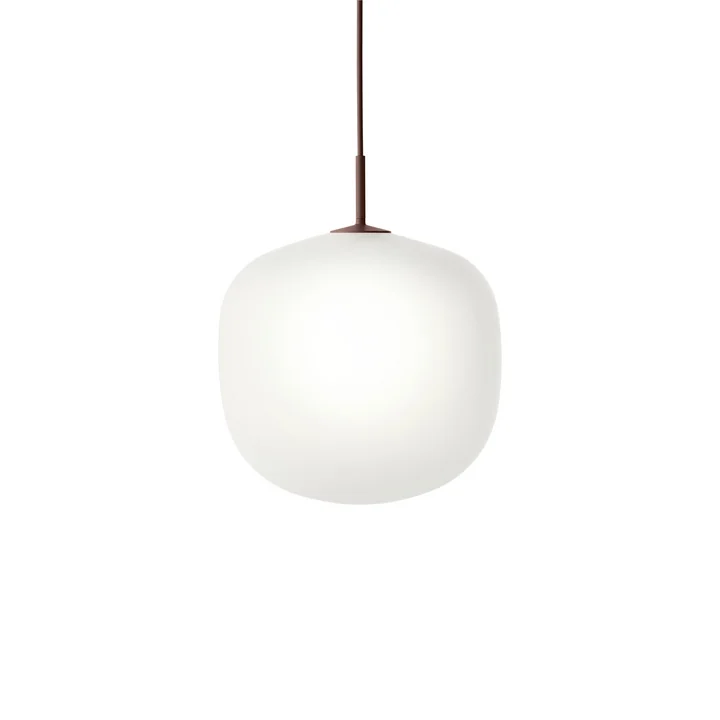 Muuto - Rime Pendant lamp Ø 37 cm, opal / deep red