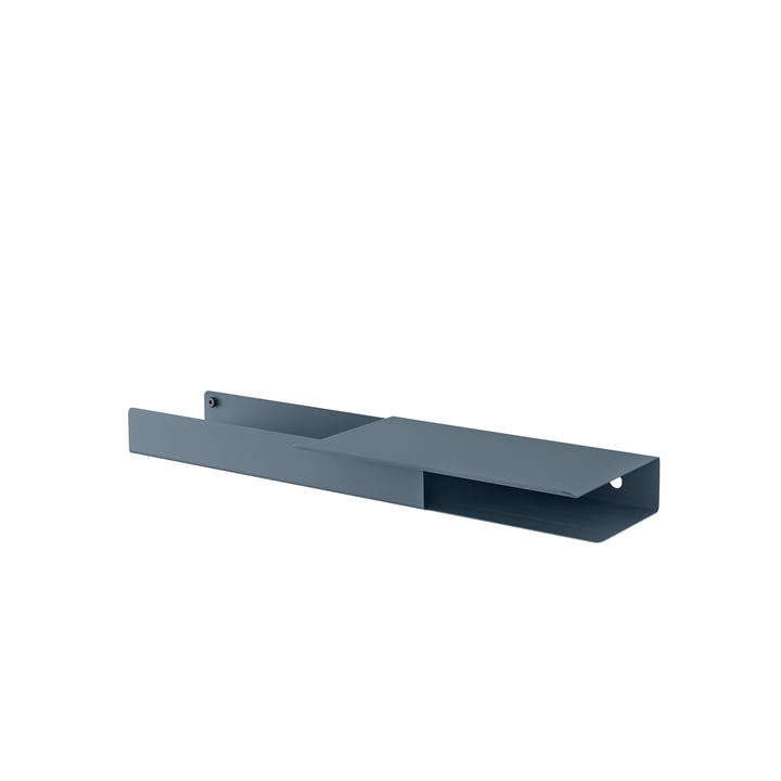 Muuto - Folded Shelves Platform 62 x 5.4 cm, blue-grey