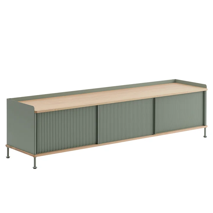 Muuto - Enfold Sideboard , 186 x 45 cm, oak / dusty green