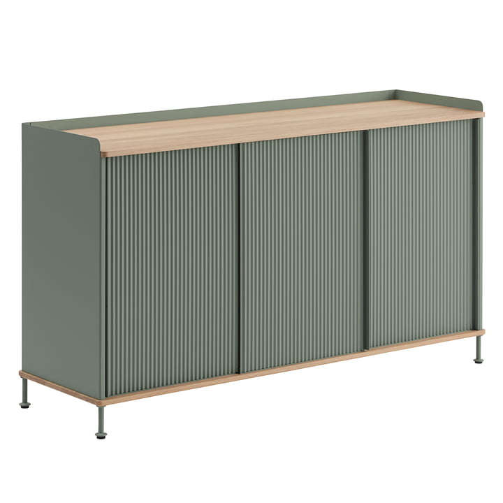 Muuto - Enfold Sideboard , 148 x 45 cm, oak / dusty green