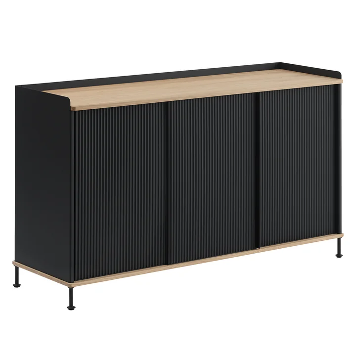 Muuto - Enfold Sideboard , 148 x 45 cm, oak / anthracite