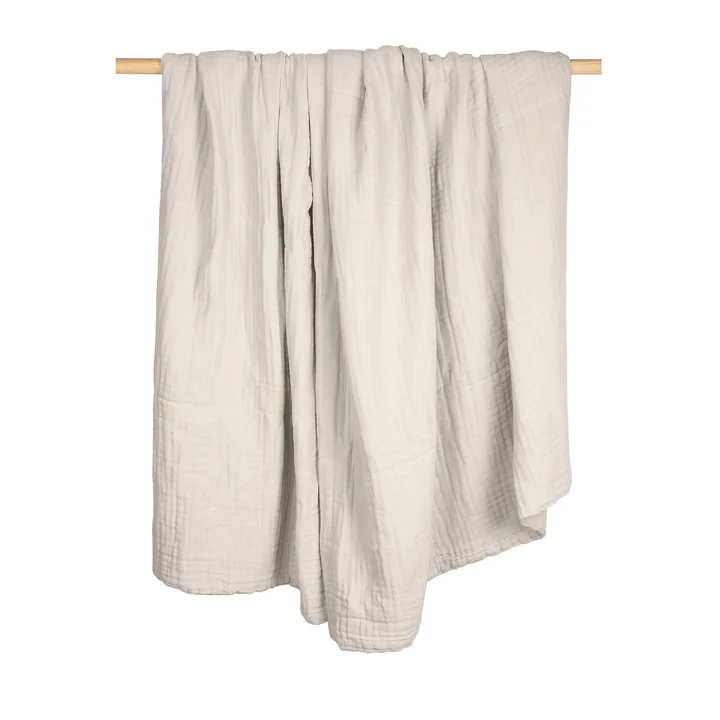 6-ply soft blanket, 140 x 200 cm, stone from The Organic Company