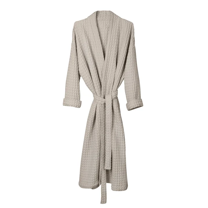 Big Waffle Bathrobe, stone from The Organic Company