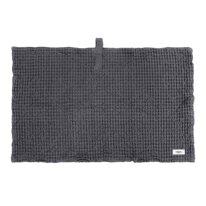 Big Waffle Bath mat, 55 x 80 cm, dark gray from The Organic Company