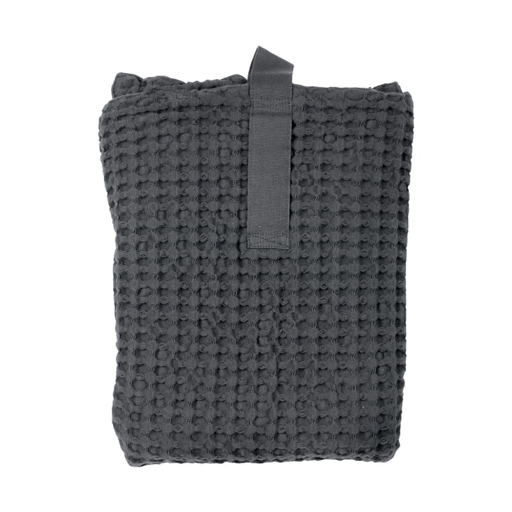 Big Waffle Bath mat, 55 x 80 cm, dark gray from The Organic Company