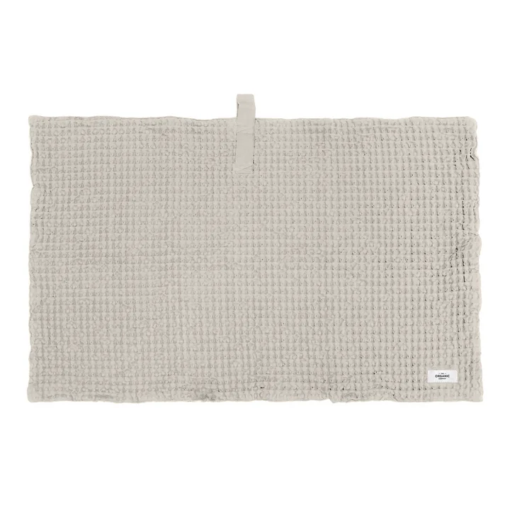 Big Waffle Bath mat, 55 x 80 cm, stone from The Organic Company