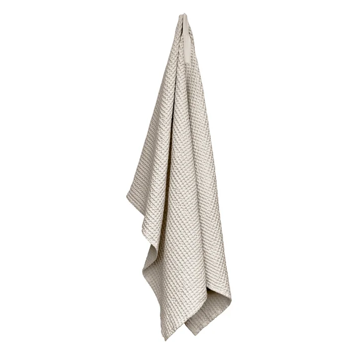 Big Waffle Bath towel & Blanket, 100 x 150 cm, stone by The Organic Company