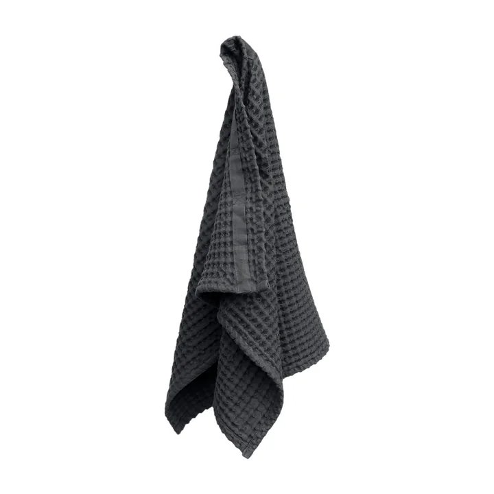 Big Waffle Towel, 50 x 75 cm, dark gray from The Organic Company