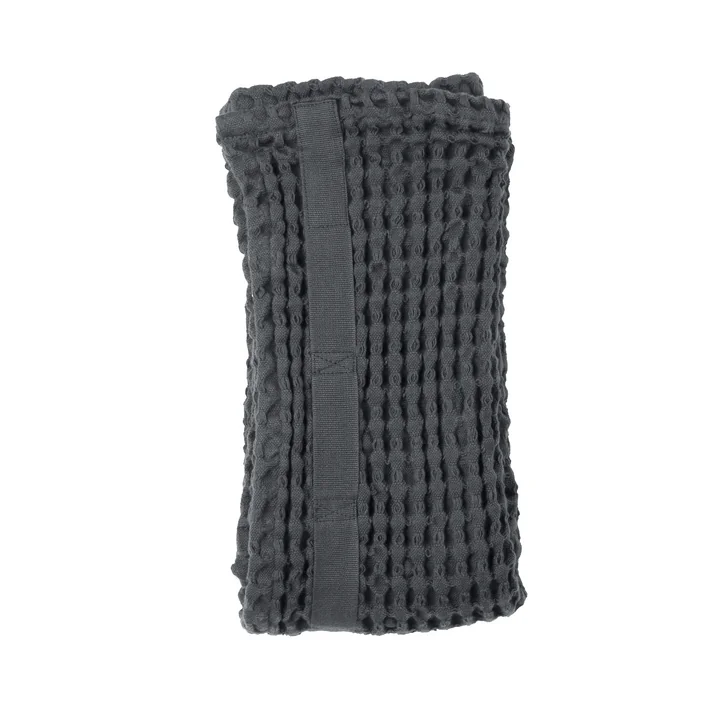 Big Waffle Towel, 50 x 75 cm, dark gray from The Organic Company