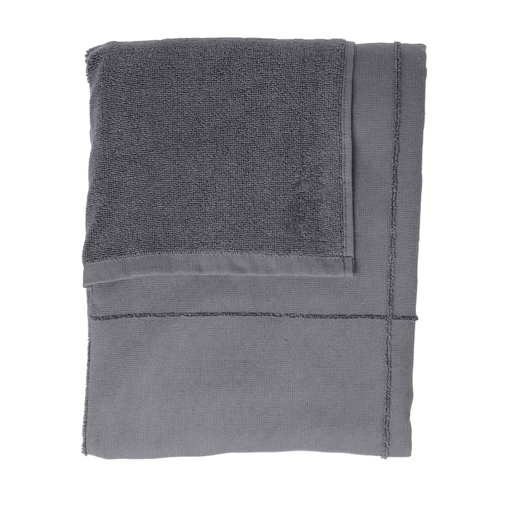 Calm Bath towel to wrap, 70 x 160 cm, dark gray from The Organic Company