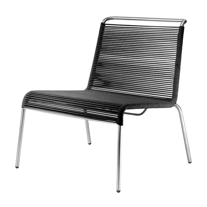M20L Teglgård Lounge chair outdoor, cord black from FDB Møbler