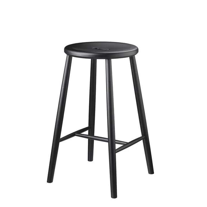 J27C Bar stool, beech black from FDB Møbler