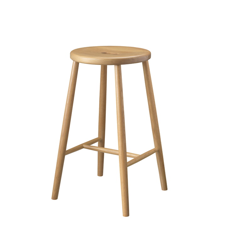 J27C Bar stool, natural oak from FDB Møbler