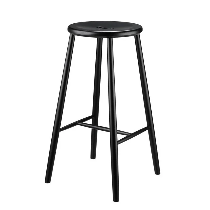 J27B Bar stool, beech black from FDB Møbler