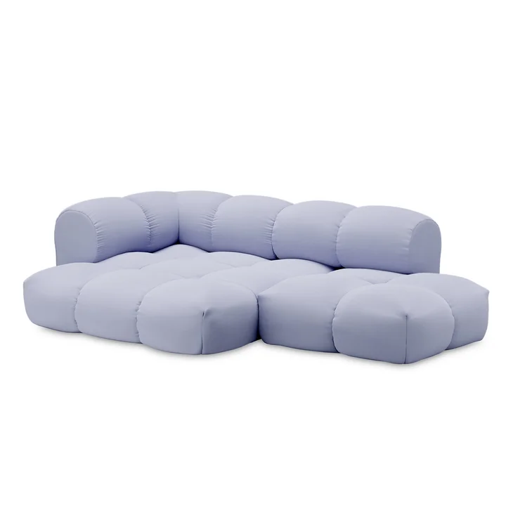 OUT Objekte unserer Tage - Sander 06 Left 3-seater sofa, lilac blue (Vidar 4 0723 by Kvadrat)