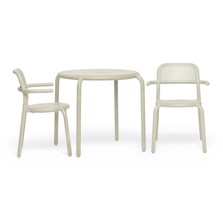 Fatboy - Toní Bistro table + garden armchair, desert (powder-coated)