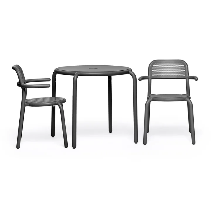 Fatboy - Toní Bistro table + garden armchair, anthracite (powder-coated)