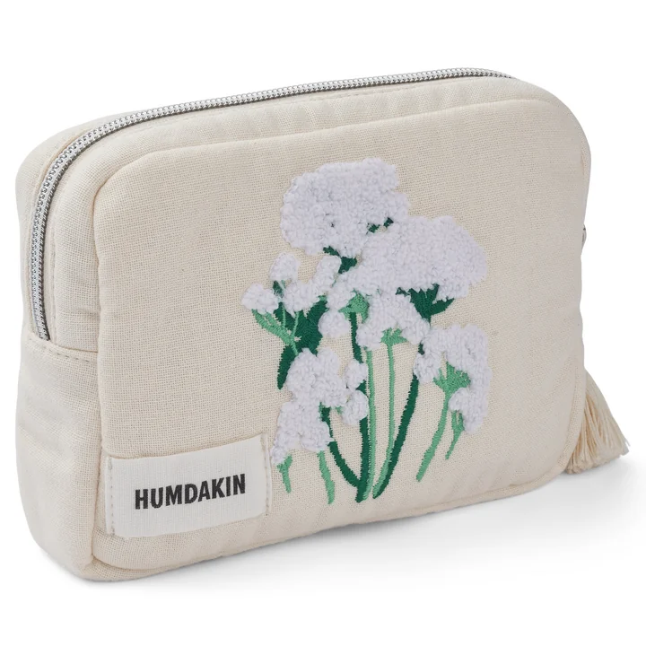 Cosmetic bag with embroidery from Humdakin in the design shell